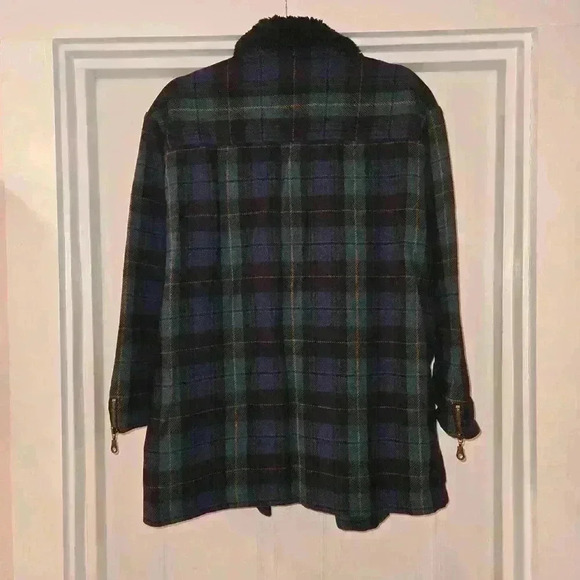 VTG Carol Anderson Womens Wool Relaxed Fit Collared Jacket Green Size Medium - Picture 3 of 11